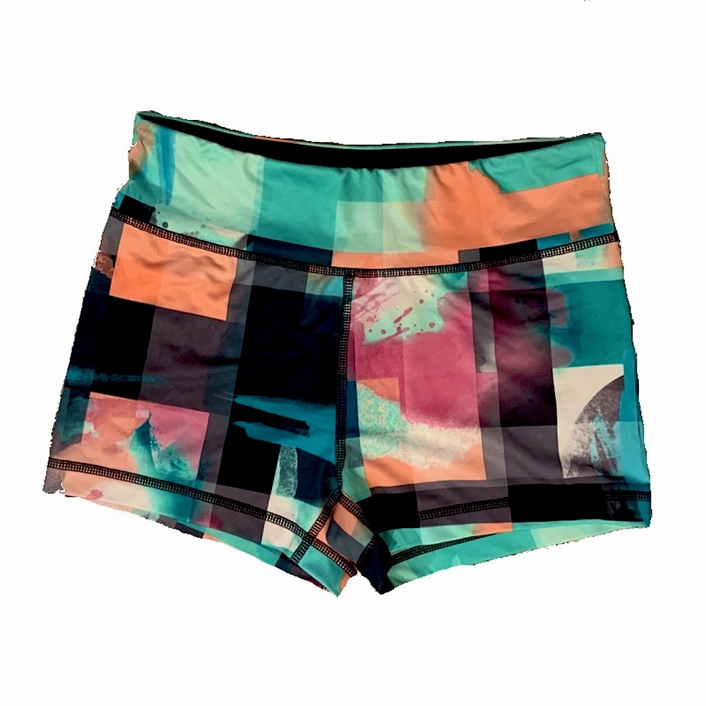 Abstract Spandex Booty Shorts
